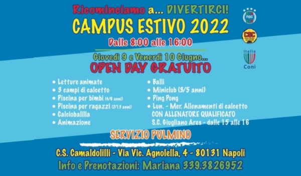 Summer Camp Centro Sportivo Camaldolilli